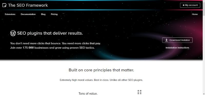 The SEO Framework bővítmény