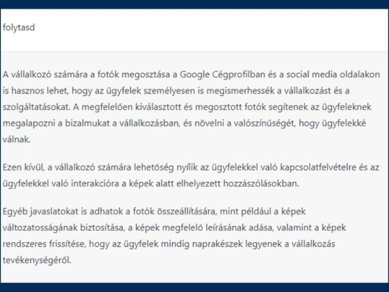 ChatGPT Google Cégem fotók