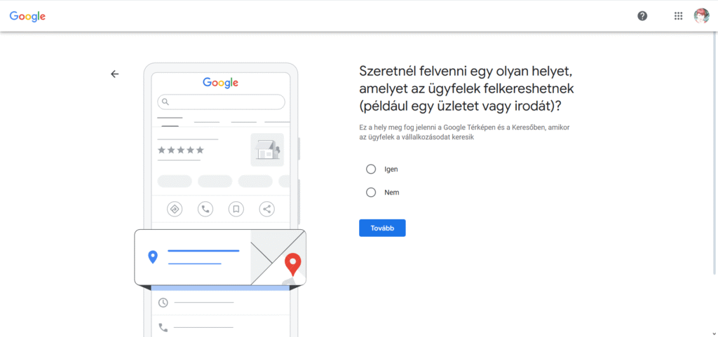google cégem regisztráció 2