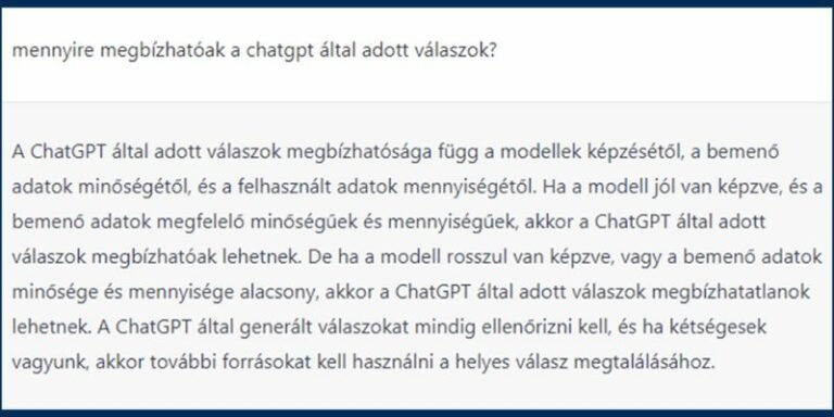 mennyire megbízható a ChatGPT